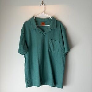 Rhythm Vintage Teal Polo Shirt